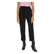 Vila Skinny Cropped Trousers Black, Dam