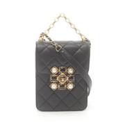 Chanel Vintage Pre-owned Laeder crossbodyvskor Black, Dam