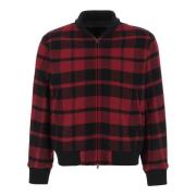 Woolrich Rutig Bomberjacka Vattentät Red, Herr