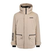 Guess Vinter huva jacka - Beige Beige, Herr