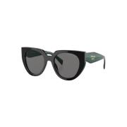 Prada Geometrisk Cat-Eye Solglasögon Black, Dam