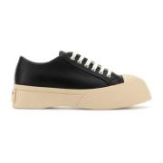 Marni Stiliga svarta lädersneakers Black, Dam