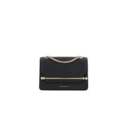 Strathberry Svart läder crossbody väska med guld hardware Black, Dam