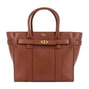 Mulberry Brun Läderhandväska med Dragkedja Brown, Dam