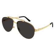 Cartier Modig Aviator Solglasögon i Guld Yellow, Dam