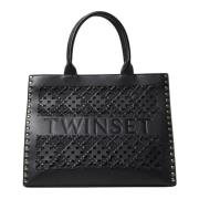 Twinset Studded Svart Väska med Mobilfack Black, Dam