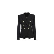 Balmain Klassisk Svart Dubbelknäppt Blazer Black, Dam