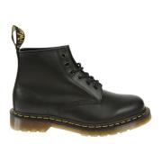 Dr. Martens Svarta Läder Amfibiska Snörstövlar Black, Herr