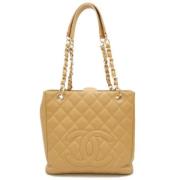 Chanel Vintage Pre-owned Laeder chanel-vskor Beige, Dam