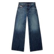 Diesel Vintage Wide Leg Jeans Blue, Dam