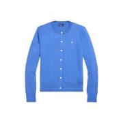 Polo Ralph Lauren Pima Bomull Blandad Kofta Blue, Dam