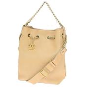 Chanel Vintage Pre-owned Laeder chanel-vskor Beige, Dam