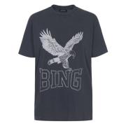 Anine Bing Retro Eagle T-shirts och Polos Black, Dam