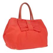 Prada Vintage Pre-owned Nylon handvskor Orange, Dam