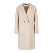 Harris Wharf London Klassisk Ullrock Beige, Dam