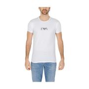 Emporio Armani Herr Bomull T-shirt Höst/Vinter Kollektion White, Herr