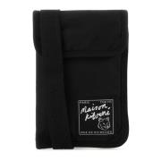 Maison Kitsuné Nylon Mobilfodral Black, Herr