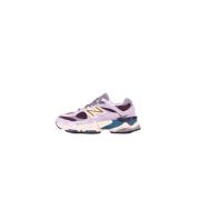 New Balance Lila Mocka Sneakers med Kanvadetaljer Purple, Dam