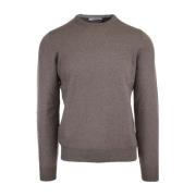 Gran Sasso Dove Grey Crewneck Sweater Slim Fit Gray, Herr