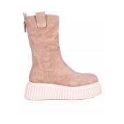 AGL Beige Mocka Ankelboots Beige, Dam