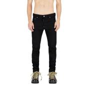 Dsquared2 Svarta Herrjeans Trendig Stil Black, Herr