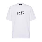 Dsquared2 Vit Loose Fit Tee T-shirts Polos White, Herr