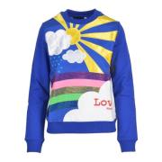 Love Moschino Blå Dam Sweatshirt Blue, Dam