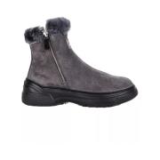 Casadei Grå Mocka Ankelboots Gray, Dam