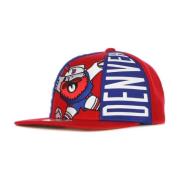 Mitchell & Ness Denver Nuggets Flat Skärm Snapback Keps Red, Herr