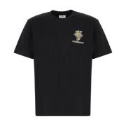 Casablanca Avslappnad Bomull T-shirt Black, Herr