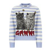 Ganni Stilfull Stickad Kollektion Multicolor, Dam