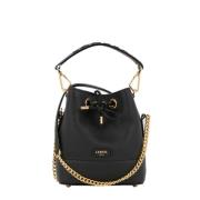 Lancel Svart Läder Bucket Bag Black, Dam