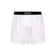 Tom Ford Silkeblandade Logo Boxershorts White, Herr