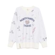 Champion Tigers Print Sweatshirt med Ribbed Detaljer Gray, Herr