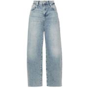 7 For All Mankind Ljusblå Denim Tapered Jeans Blue, Dam