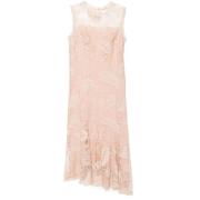 Ermanno Scervino Persika Mesh Flared Klänning Pink, Dam