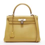 Hermès Vintage Pre-owned Laeder handvskor Yellow, Dam