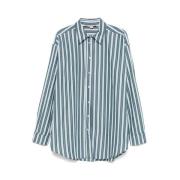 Remain Birger Christensen Mörkgrön Button-Up Skjorta med Box-Pleat Det...