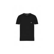 Emporio Armani Bomull Svart T-shirt Herr Kollektion Black, Herr