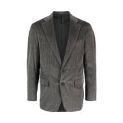 Canali Räfflad Blazer Gray, Herr