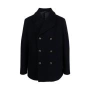 Circolo 1901 Double-Breasted Coats Blue, Herr