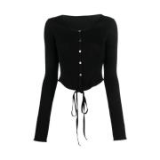 LOW Classic Cardigans Black, Dam