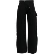 JW Anderson Svarta Denim Wide Leg Jeans Black, Herr