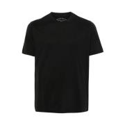 Fedeli Svart Bomull Crew Neck T-shirt Black, Herr