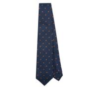 Barba Midnatt Blå Blommig Jacquard Självbinder Blue, Herr