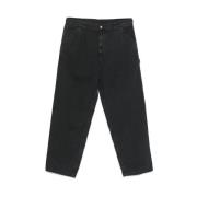 Carhartt Wip Svart Denim Wide Leg Jeans Black, Herr