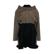 Sacai Lagerad Ull Dragsko Jacka Brown, Dam