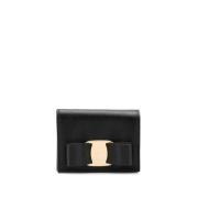 Salvatore Ferragamo Svart Vara Bow Korthållare Plånbok Black, Herr