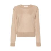 By Malene Birger Beige Stickad Tröja Drop Axel Beige, Dam