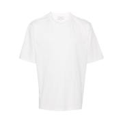 Studio Nicholson Vit Bomull Logo Print Crew Neck T-shirt White, Herr